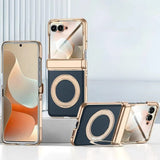 Plated PU Leather Motorola Razr Case-Exoticase-Blue Ring-For Razr Ultra 2026-Exoticase