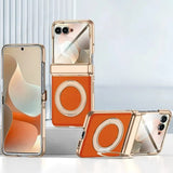 Plated PU Leather Motorola Razr Case-Exoticase-Orange Ring-For Razr Ultra 2026-Exoticase