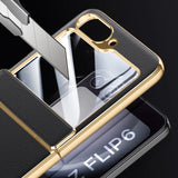 Plated PU Leather Samsung Z Flip Case-Exoticase-Exoticase