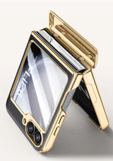 Plated PU Leather Samsung Z Flip Case-Exoticase-Exoticase