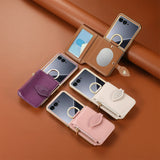 Plated Ring Leaf Zip Wallet Motorola Razr Case-Exoticase-Exoticase