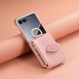 Plated Ring Leaf Zip Wallet Motorola Razr Case-Exoticase-Exoticase