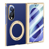 Plated Samsung Fold Case with Ring and Front Glass-Exoticase-Blue-Z Fold 8 (Wide)-Exoticase