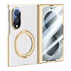 Plated Samsung Fold Case with Ring and Front Glass-Exoticase-White-Z Fold 8 (Wide)-Exoticase