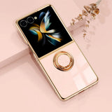 Plated Samsung Galaxy Z Flip Case with Ring-Exoticase-Exoticase