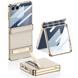 Plated Slim Hard Samsung Case with Kickstand-Exoticase-For Galaxy Z Flip 8-Gray-Exoticase