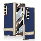 Plated Slim Hard Samsung Case with Kickstand-Exoticase-For Galaxy Z Fold 8 Ultra-Blue-Exoticase