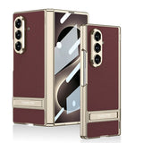 Plated Slim Hard Samsung Case with Kickstand-Exoticase-For Galaxy Z Fold 8 Ultra-Red-Exoticase