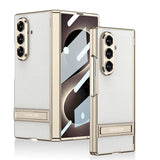 Plated Slim Hard Samsung Case with Kickstand-Exoticase-For Galaxy Z Fold 8 Ultra-White-Exoticase