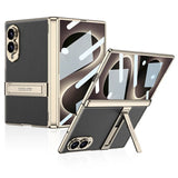 Plated Slim Hard Samsung Case with Kickstand-Exoticase-For Galaxy Z Fold 8 (Wide)-Black-Exoticase