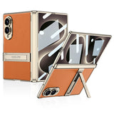 Plated Slim Hard Samsung Case with Kickstand-Exoticase-For Galaxy Z Fold 8 (Wide)-Orange-Exoticase
