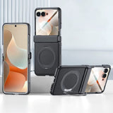 Plated PU Leather Motorola Razr Case with Ring