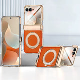 Plated PU Leather Motorola Razr Case with Ring
