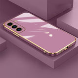 Plating Square Samsung Case-Exoticase-For Samsung S23 Ultra-Purple-