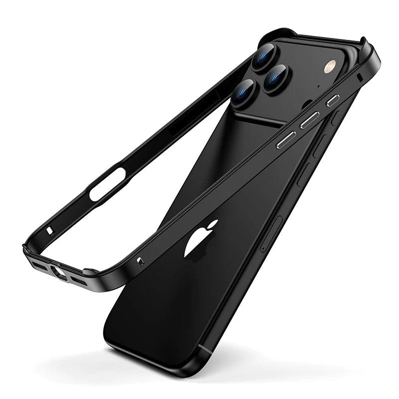 Premium Aluminum Alloy Bumper Frame for iPhones-Exoticase-For iPhone 17 Pro Max-Black-Exoticase