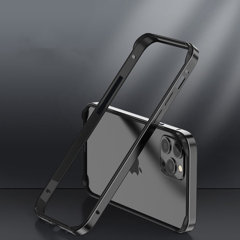 Premium Aluminum Alloy Bumper Frame for iPhones - Exoticase - For iPhone 15 Pro Max / Black