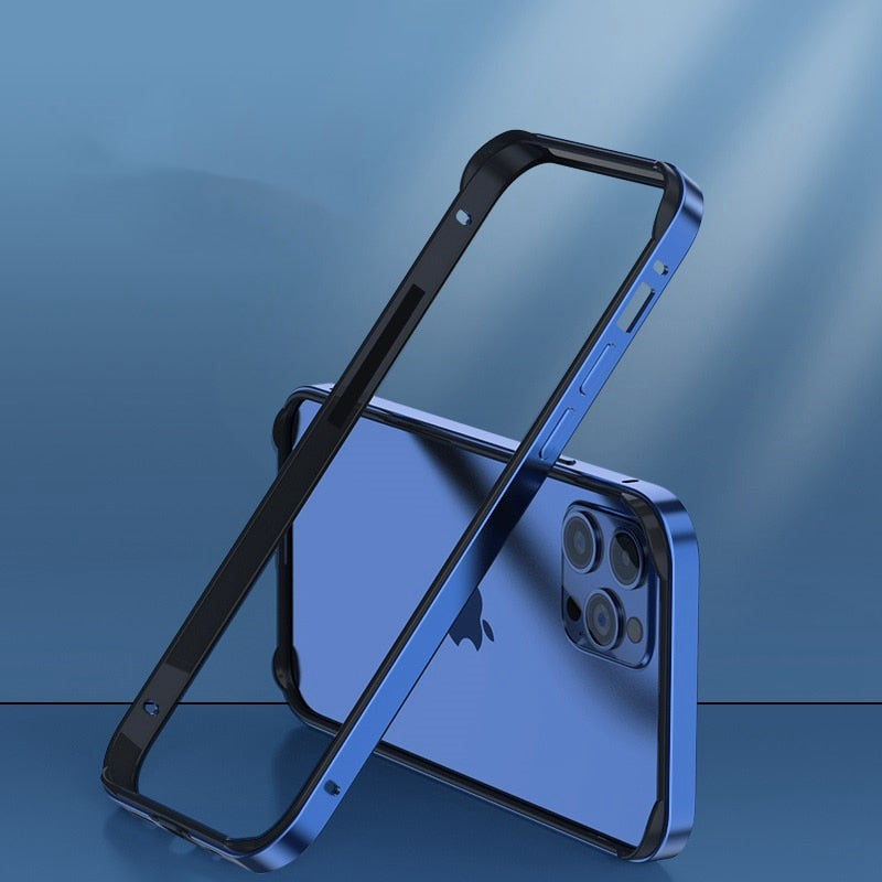 Premium Aluminum Alloy Bumper Frame for iPhones - Exoticase - For iPhone 15 Pro Max / Dark Blue
