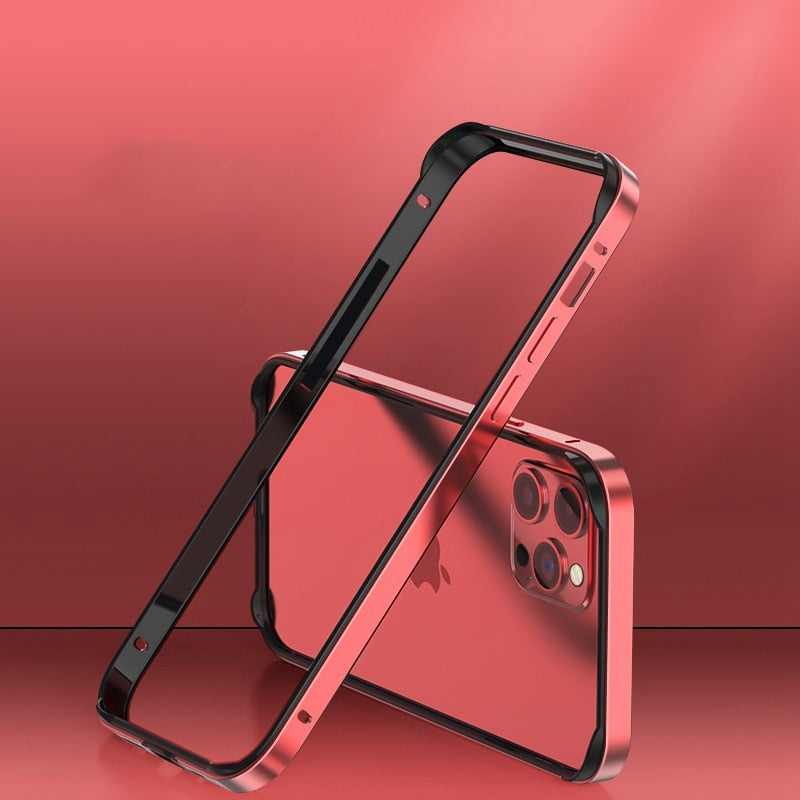 Premium Aluminum Alloy Bumper Frame for iPhones - Exoticase - For iPhone 15 Pro Max / Red