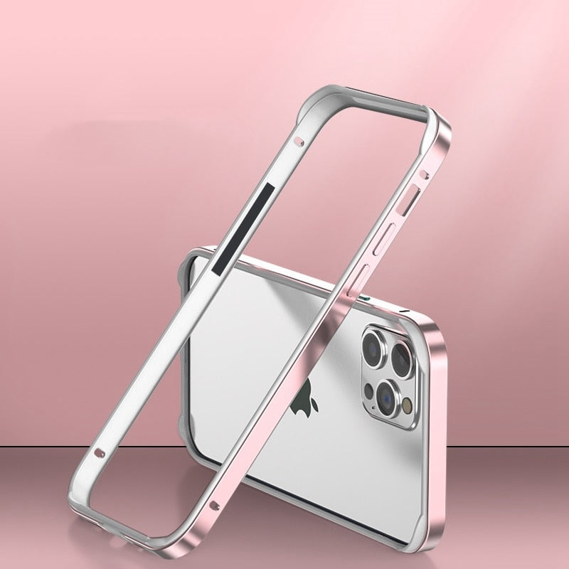 Premium Aluminum Alloy Bumper Frame for iPhones - Exoticase - For iPhone 15 Pro Max / Rose Gold