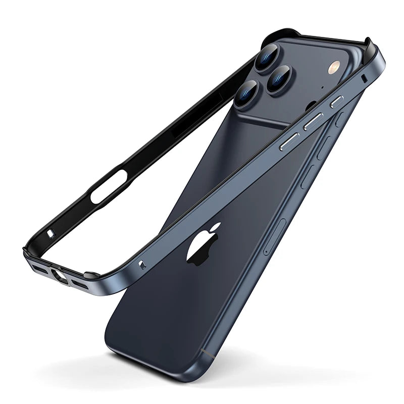 Premium Aluminum Alloy Bumper Frame for iPhones-Exoticase-For iPhone 17 Pro Max-Dark Blue-Exoticase