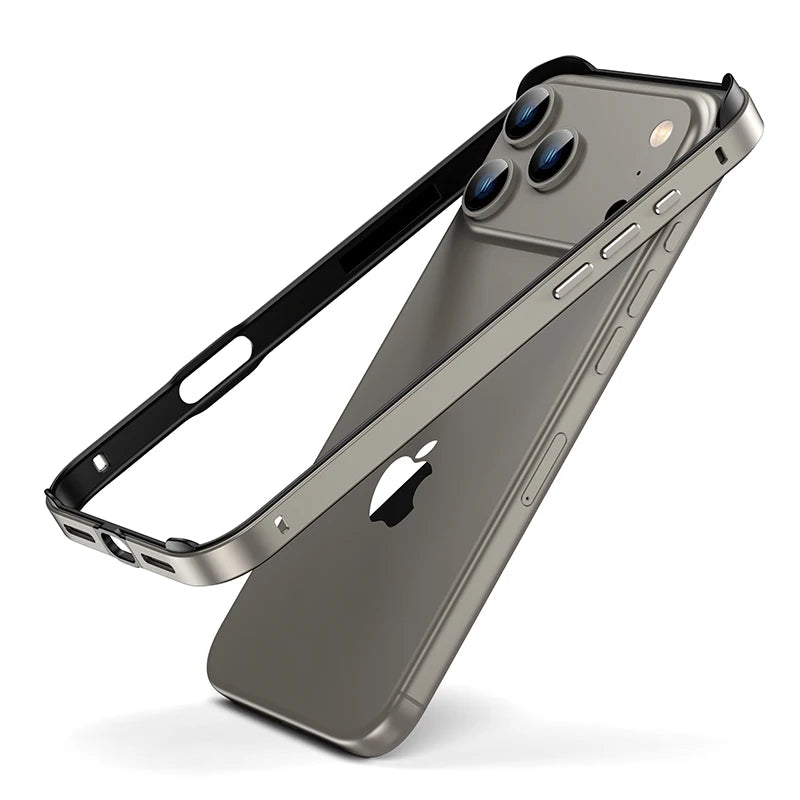 Premium Aluminum Alloy Bumper Frame for iPhones-Exoticase-For iPhone 17 Pro Max-Gray Titanium-Exoticase