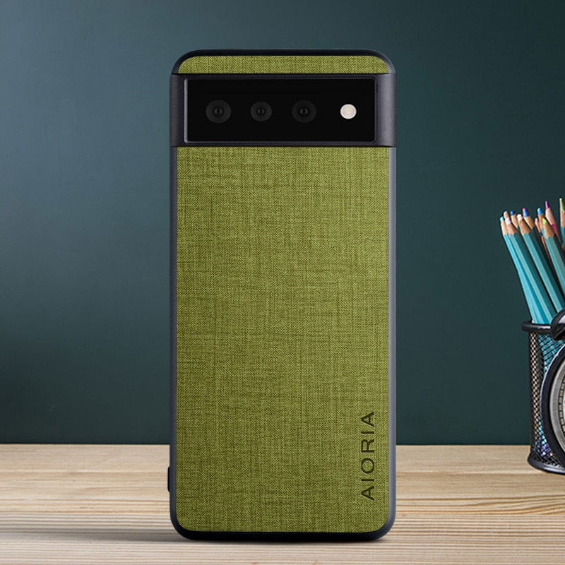 Premium Cloth-like Anti Scratch Google Pixel Case-Exoticase-For Pixel 6 Pro-Green-
