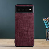 Premium Cloth-like Anti Scratch Google Pixel Case-Exoticase-For Pixel 6 Pro-Red-