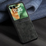 Premium Cloth-like Anti Scratch Motorola Razr Case-Exoticase-For Razr 2026 Ultra-Black Denim-Exoticase