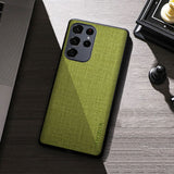 Premium Cloth-like Texture Samsung Galaxy Case-Exoticase-For Samsung S23 Ultra-Green-