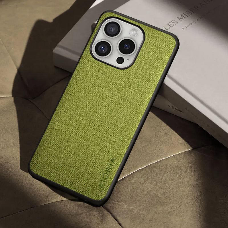 Premium Cloth-like Texture iPhone Case-Exoticase-iPhone 16 Pro Max-Green-Exoticase