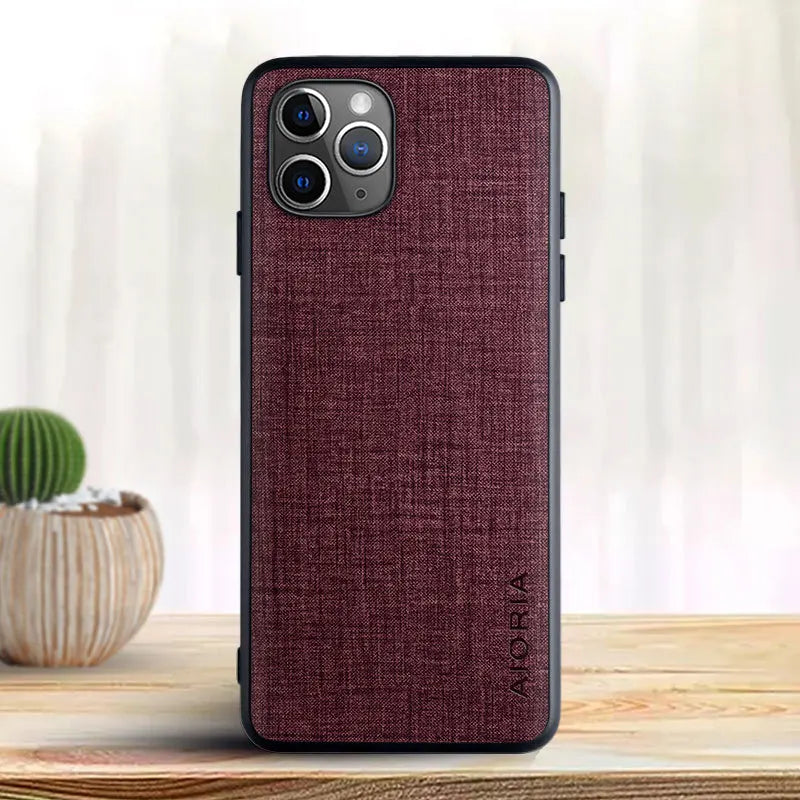 Premium Cloth-like Texture iPhone Case-Exoticase-iPhone 16 Pro Max-Red-Exoticase