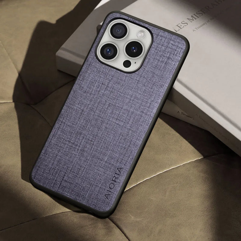 Premium Cloth-like Texture iPhone Case-Exoticase-iPhone 16 Pro Max-Gray-Exoticase