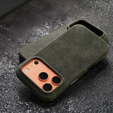 Premium Genuine Italian Leather iPhone Case-Exoticase-Green - Crazy Horse-iPhone 18 Pro Max-Exoticase