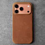 Premium Genuine Italian Leather iPhone Case-Exoticase-Light Brown - Crazy Horse-iPhone 18 Pro Max-Exoticase