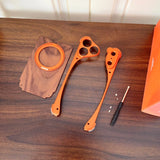 Premium Grain Wood Alloy Metal iPhone Case with Ring-Exoticase-Exoticase