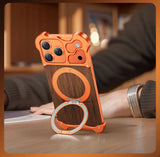 Premium Grain Wood Alloy Metal iPhone Case with Ring-Exoticase-Exoticase