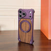 Premium Grain Wood Alloy Metal iPhone Case with Ring-Exoticase-iPhone 18 Pro Max-Red 2-Exoticase