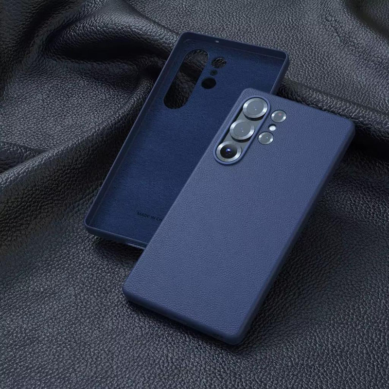 Premium Leather Case For Samsung Phones-Exoticase-For Samsung S25 Ultra-Blue-Exoticase