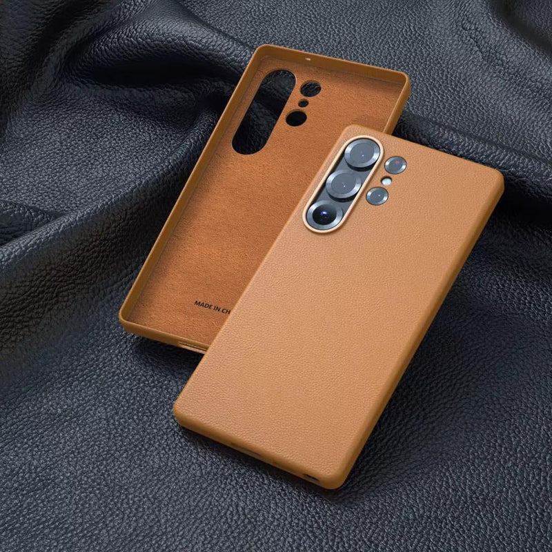 Premium Leather Case For Samsung Phones-Exoticase-For Samsung S25 Ultra-Dark Brown-Exoticase