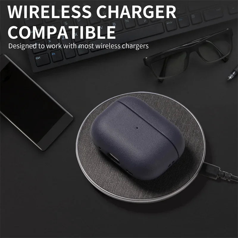 Premium PU Leather AirPods Case with Wrist Strap-Exoticase-Exoticase