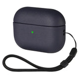 Premium PU Leather AirPods Case with Wrist Strap-Exoticase-Blue-For AirPods Pro 3-Exoticase