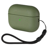 Premium PU Leather AirPods Case with Wrist Strap-Exoticase-Light Green-For AirPods Pro 3-Exoticase