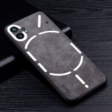 Premium PU Leather Case for Nothing Phone 1-Exoticase-Gray-