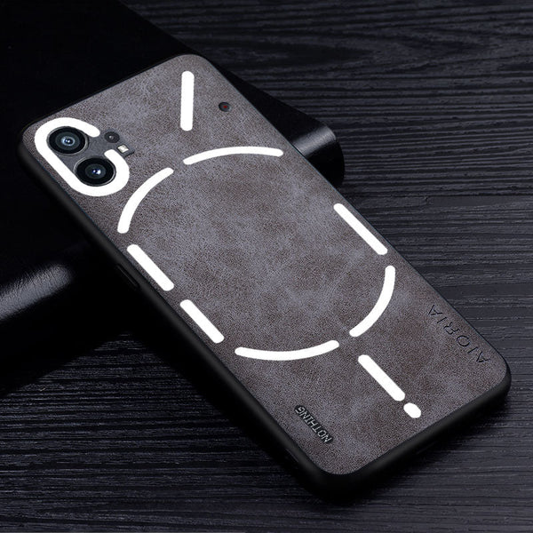 Premium PU Leather Case for Nothing Phone 1-Exoticase-Gray-
