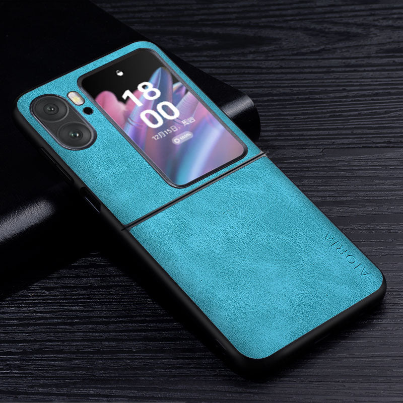 Premium PU Leather Case for Oppo Find N2 Flip-Exoticase-Find N2 Flip-Light Blue-