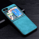 Premium PU Leather Case for Samsung Galaxy Z Flip-Exoticase-Galaxy Z Flip 5-Light Blue-