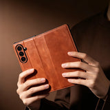 Premium Genuine Cowhide Leather Fold 8 Wallet Case