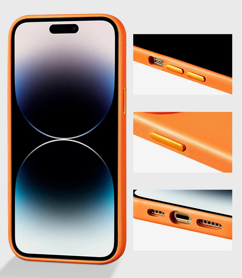Protective Magnetic Pleather Metal Camera iPhone Case-Exoticase-Exoticase