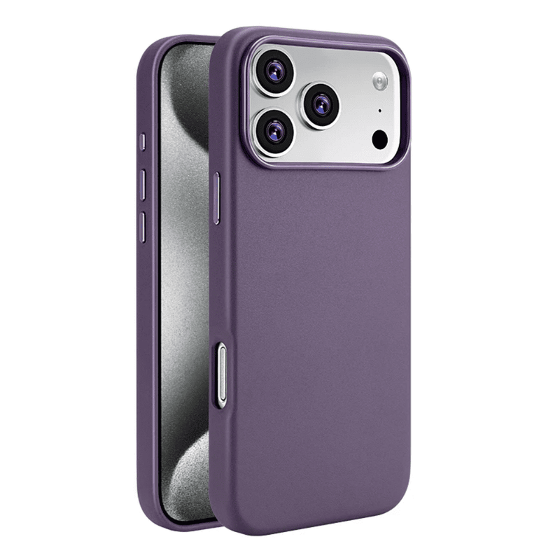 Protective Magnetic Pleather Metal Camera iPhone Case-Exoticase-Purple-iPhone 17 Pro Max-Exoticase