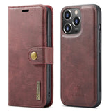 Removable Flip Wallet Apple iPhone Case - Exoticase - iPhone 15 Pro Max / Red